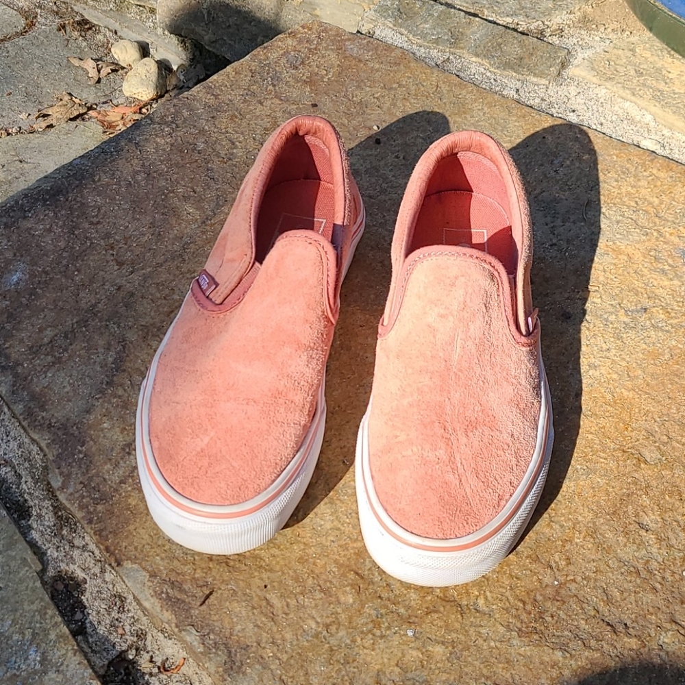 Vans slip-on suede sneekers.
